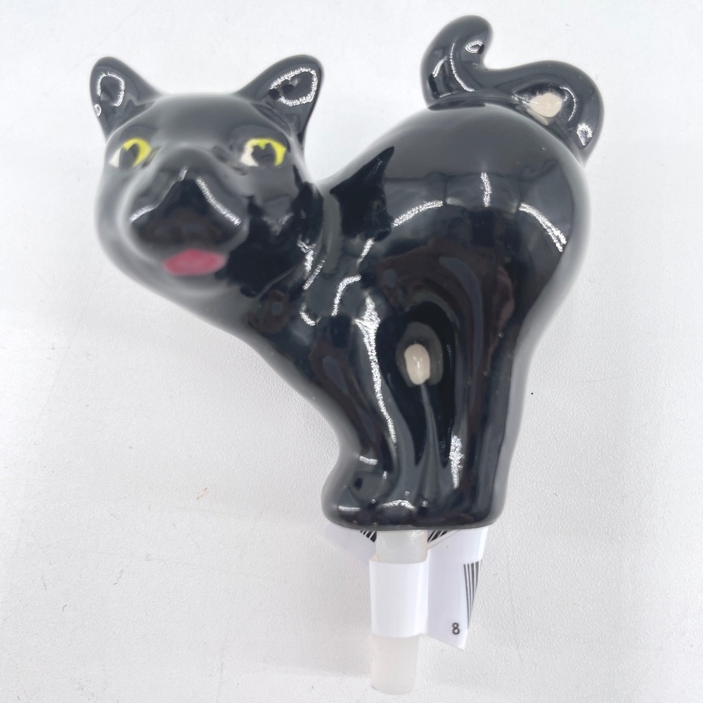 Nora Fleming Scaredy Cat Mini Black 2.5" 2019 Halloween Ceramic charm Topper